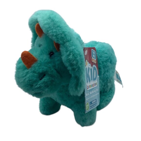 Kid Connection Interactive Walking Plush Triceratops Toy Sound Movement NEW NWT - Picture 2 of 10